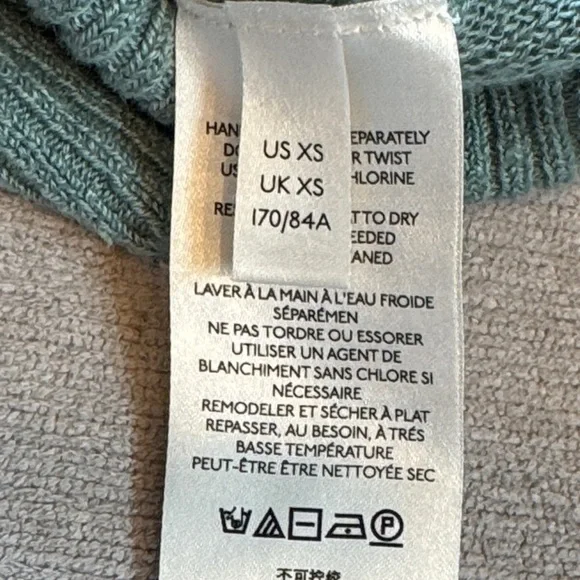 Free People Teal V-Neck Sweater - Picture 5 of 9